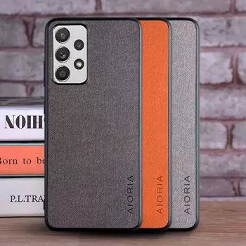 Чехол для Samsung Galaxy A52S 5G, роскошный текстильный кожаный мягкий жесткий чехол для телефона samsung a52s, чехол Funda A52S чёрный