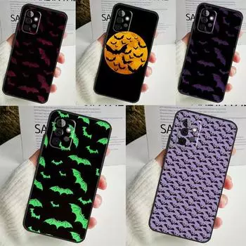 Чехол для Samsung Galaxy A54 A34 A14 A13 A33 A53 A12 A32 A52 A71 A51 A15 A25 A35 A55 с изображением вампиров и летучих мышей Samsung A12
