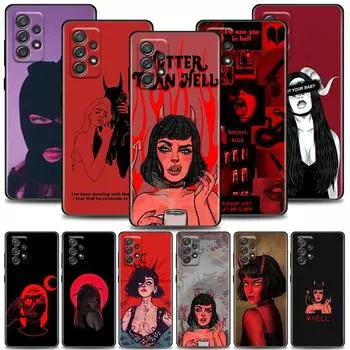 Чехол для Samsung Galaxy A72 A52 A53 A71 A91 A51 A42 A41 Note 20 Ultra 9 10 Plus 5G Чехол Жарче, чем в аду Сексуальная женщина-дьявол Samsung Note 8