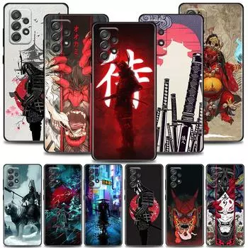 Чехол для Samsung Galaxy A72 A52 A53 A71 A91 A51 A42 A41 Note 20 Ultra 8 9 10 Plus Чехол Красное Солнце Японский Самурай Демон Искусство Аниме Samsung Note 8