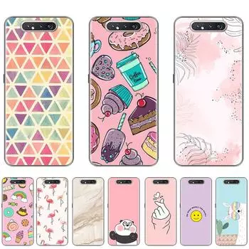 Чехол для Samsung Galaxy A80 черный силиконовый мягкий роскошный TPU Galaxy A80 задняя крышка 6,7 дюйма ударопрочный ультратонкий бампер A80-Style 1