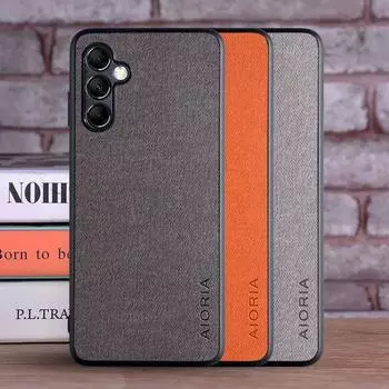 Чехол для Samsung Galaxy M14 5G, чехол, роскошный текстильный кожаный чехол, мягкий жесткий чехол для телефона, чехол для samsung galaxy m14, чехол galaxy m14 красный