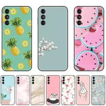 Чехол для Samsung Galaxy M14 5G Черный силиконовый мягкий 6,6-дюймовый SM-M146B противоударный роскошный роскошный чехол Полная защита M14-Style 1