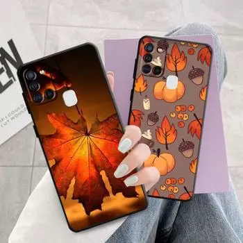 Чехол для Samsung Galaxy M30s M22 M32 5g M31 M13 M51 M33 M23 M52 M12, осенние листья, осень, лиса, тыква, великолепный чехол на Хэллоуин Samsung M30s