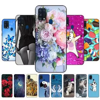 Чехол для Samsung Galaxy M31, задняя крышка для Samsung M31, 4G, чехол для телефона GalaxyM31 M 31 m315, силиконовый черный чехол из ТПУ Samsung M31 4G