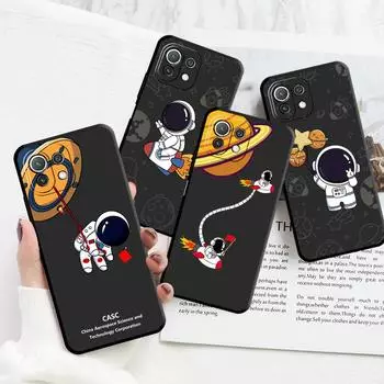 Чехол для Samsung Galaxy M33 M51 M12 M30s M52 M32 5G M23 M13 M31 M22 M53 M21 M31s M62 M23, черный чехол с рисунком космического астронавта Samsung M01
