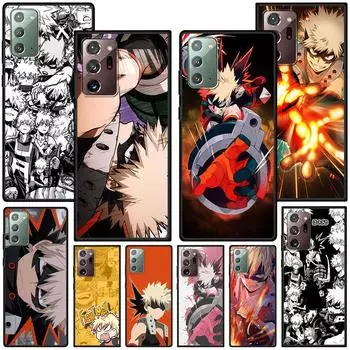 Чехол для Samsung Galaxy Note 20 Ultra 10 Lite 9 8 A53 A52 S23 S22 S21 FE S20 Plus силиконовый черный чехол для телефона Bakugou Katsuki Samsung Note 20