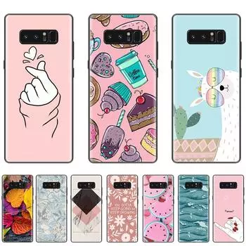 Чехол для Samsung Galaxy Note 8, черный, мягкий, GalaxyNote8, силиконовый, задняя крышка, роскошь, полная защита, ультратонкий, защита от падения Note8-Style 1