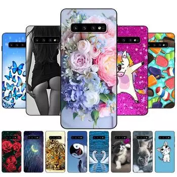 Чехол для Samsung Galaxy S10, чехол для телефона Samsung S10 Plus S10e S10 + S10Plus S10 E G975F SM-G973F, силиконовый чехол, черный чехол из ТПУ For Samsung S10 (4G)