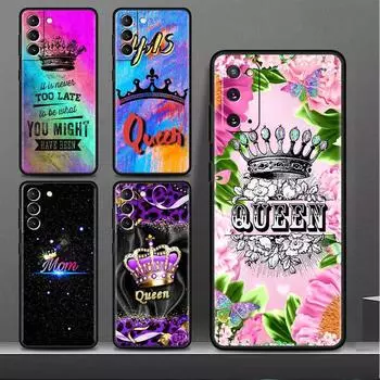 Чехол для Samsung Galaxy S20 FE S22 Ultra S21 Plus, роскошный мягкий чехол для телефона S10 S9 S8 S10e S7, силиконовый чехол Princess Mom Queen Sac Samsung S7