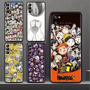 Чехол для Samsung Galaxy S20 FE S22 Ultra S21 Plus, роскошный мягкий чехол для телефона S10 S9 S8 S10e S7, силиконовый чехол Haikyu!! Аниме оболочка Samsung S7