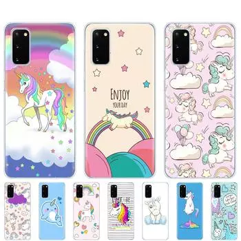 Чехол для samsung galaxy S20 PLUS Ultra S10 lite, чехол для телефона samsung note 10 plus lite, чехол с единорогом на радуге Jetpack Samsung S20