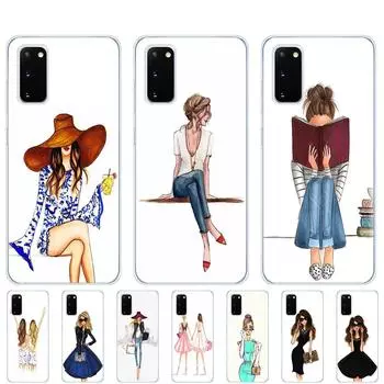 Чехол для samsung galaxy S20 PLUS Ultra S10 lite Чехол для телефона samsung note 10 plus lite Красивое платье Love Shopping Girl Samsung S20