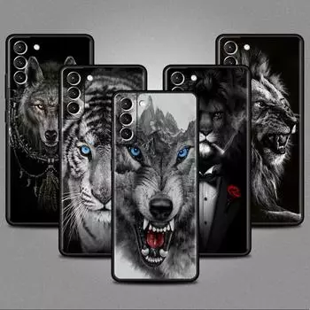 Чехол для Samsung Galaxy S20 S22 Ultra S21 FE S10 S9 Plus Note 20 10 Lite 9 мягкий чехол для телефона Shell Wolf Lion Animal Samsung S21 5G
