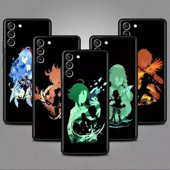 Чехол для Samsung Galaxy S20 S22 Ultra S21 FE S10 S9 Plus Note 20 10 Lite 9, мягкий чехол для телефона в виде ракушки, аниме Genshin Impact Samsung S21 5G