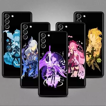 Чехол для Samsung Galaxy S20 S22 Ultra S21 FE S10 S9 Plus Note 20 10 Lite 9, мягкий чехол для телефона в виде ракушки, аниме Genshin Impact Cool Samsung S21 5G