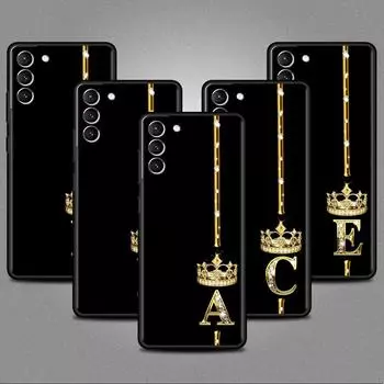 Чехол для Samsung Galaxy S20 S22 Ultra S21 FE S10 S9 Plus Note 20 10 Lite 9 мягкий чехол для телефона розовое золото 26 букв ABC Samsung S21 5G