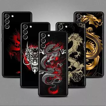 Чехол для Samsung Galaxy S20 S22 Ultra S21 FE S10 S9 Plus Note 20 10 Lite 9, мягкий чехол для телефона в виде ракушки с изображением дракона и животного Samsung S21 5G