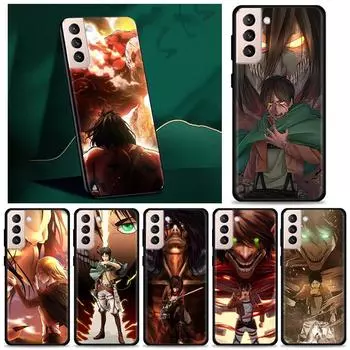 Чехол для Samsung Galaxy S21 S20 Ultra S10 Plus Lite S21 S20 Fe 5g S10e S9 S8 S7 Edge Shell Fundas Attack On Titan Anime For Samsung S7 Edge