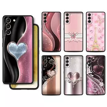 Чехол для Samsung Galaxy S22 S20 Ultra S21 FE S10 S9 Plus Note 20 10 Lite 9, мягкий чехол для телефона в виде ракушки с бантиком Samsung S21 5G