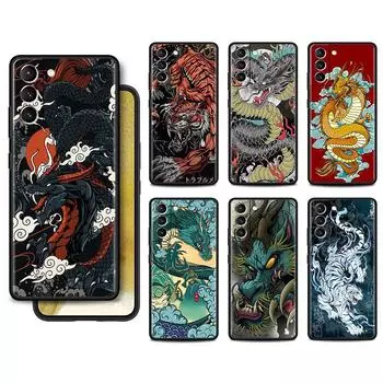 Чехол для Samsung Galaxy S22 S20 Ultra S21 FE S10 S9 Plus Note 20 10 Lite 9, мягкий чехол для телефона в виде ракушки с изображением дракона Samsung S21 5G