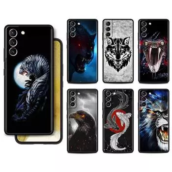 Чехол для Samsung Galaxy S22 S20 Ultra S21 FE S10 S9 Plus Note 20 10 Lite 9, мягкий чехол для телефона в виде ракушки, Лев, Тигр, Волк Samsung S21 5G