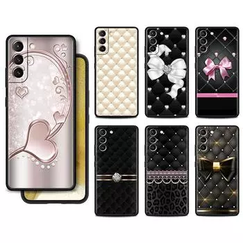 Чехол для Samsung Galaxy S22 S20 Ultra S21 FE S10 S9 Plus Note 20 10 Lite 9, мягкий чехол для телефона в виде ракушки с бантиком Samsung S21 5G