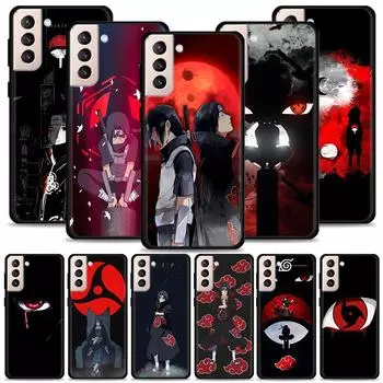 Чехол для Samsung Galaxy S22 S21 S20 Ultra FE S22 S21 S20 S10 S9 S8 Plus S10e S7 Edge Аниме Узумаки Наруто Красный Учиха Саске Samsung S22Ultra