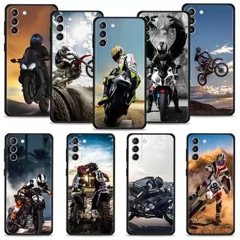 Чехол для Samsung Galaxy S22 S21 S20 Ultra FE S10 S9 S8 Plus S10e Note 20Ultra 10Plus чехол Funda Moto Cross мотоцикл спорт Samsung S9 Plus