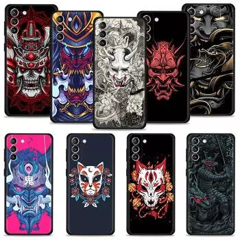 Чехол для Samsung Galaxy S22 S21 S20 Ultra FE S10 S9 S8 Plus S10e Note 20Ultra 10Plus, чехол Funda Japan Samurai Oni Mask Shell Samsung S9 Plus