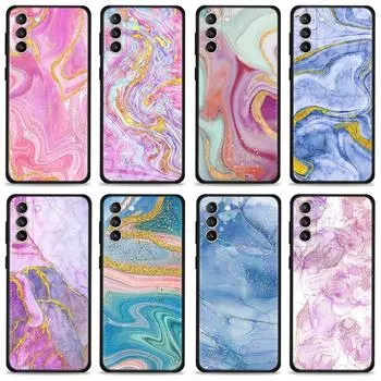 Чехол для Samsung Galaxy S22 S21 S20 Ultra Fe S10 S9 S8 Plus S10e Note 20ultra 10plus, чехол Beauty Marble Gold Texture Quicksan For Samsung S9 Plus