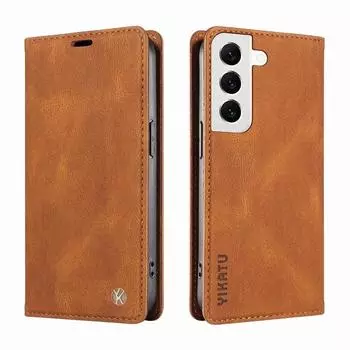 Чехол для Samsung Galaxy S22 Ultra Plus A22 M22 роскошный магнитный кожаный чехол-кошелек для телефона Samsung AS 22 Ultra For GalaxyA22(M22)4G чёрный