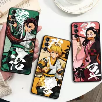 Чехол для Samsung Galaxy S22 Ultra S20 FE S21 Plus S10 Lite S10e S9 S8 S7, силиконовый чехол для телефона, мягкий чехол, чехол для телефона Demon Slayer, аниме-капа Samsung S7