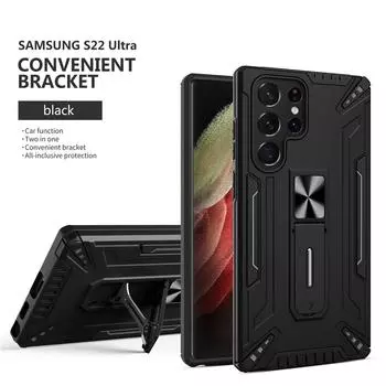 Чехол для Samsung Galaxy S22 Ultra S21 Plus S20 FE A72 A52S A32 5G, магнитный автомобильный держатель, жесткий чехол, противоударный чехол для телефона Fundas For Samsung A72