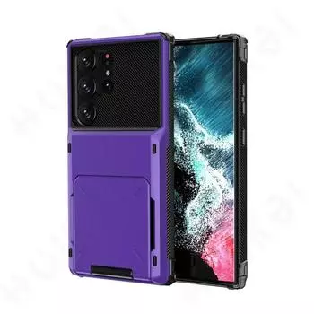 Чехол для Samsung Galaxy S24 S23 S22 S21 Ultra Note 20 10 S10 Plus, кошелек, держатель для карт, слот для идентификатора, бампер, прочный чехол из ТПУ Samsung Note 9