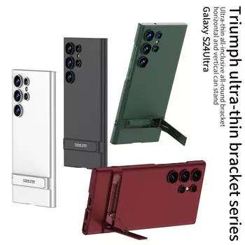 Чехол для Samsung Galaxy S24 S23 Ultra Plus, ультратонкий, приятный для кожи, матовый регулируемый кронштейн, противоударный жесткий чехол, аксессуары for Galaxy S24 Ultra&case only(no pen)