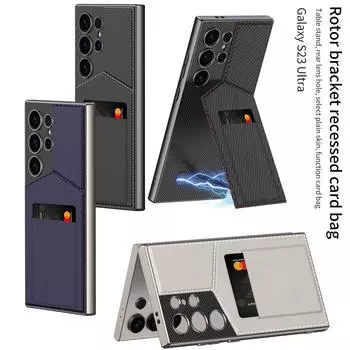 Чехол для Samsung Galaxy S24 S23 Ultra, приятный для кожи, матовый ультратонкий, простая кожаная складная сумка для карт, мягкий силиконовый защитный чехол for Galaxy S23 Ultra&case only(no pen)