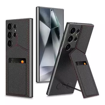 Чехол для Samsung Galaxy S24 Ultra, магнитная подставка, чехол для слота для карт, защитный противоударный чехол для телефона, кожаный чехол-бумажник For Galaxy S24 Ultra