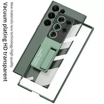 Чехол для Samsung Galaxy S24 Ultra S23 Plus, ультратонкий прозрачный гальванический кронштейн, противоударный защитный чехол, аксессуары for Galaxy S24 Ultra