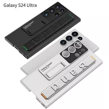 Чехол для Samsung Galaxy S24 Ultra S23 S22 Plus, приятный для кожи, матовый кронштейн, ремешок на запястье, противоударный защитный чехол, аксессуар for Galaxy S24