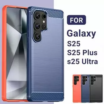 Чехол для Samsung Galaxy S25 Ultra, чехол для Samsung Galaxy S25 Plus S25 Ultra, противоударный матовый чехол для телефона TPU для Galaxy S25 Ultra For Galaxy S25 Ultra чёрный