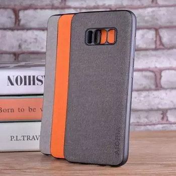 Чехол для Samsung Galaxy S8 Plus, чехол, роскошный текстильный кожаный чехол из мягкого ТПУ, жесткий чехол для телефона из ПК для Samsung Galaxy S8 Plus, чехол Galaxy S8 чёрный