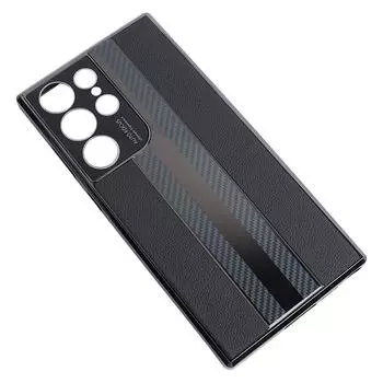 Чехол для Samsung Galaxy Силиконовый кожаный противоударный чехол для всего тела Тонкий чехол для мобильного телефона чёрный