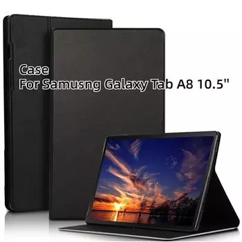 Чехол для Samsung Galaxy Tab A8 10.5 (2021) SM-X200 SM-X205 Кожаный чехол-подставка для ПК с функцией автоматического отключения Smart Magnetic Folio Cover Tab A8 X200 10.5 красный