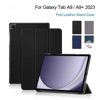 Чехол для Samsung Galaxy Tab A9 Plus 11 дюймов A9 + кожаный защитный чехол с магнитной крышкой для планшета Tab A9 8,7 дюйма For Tab A9 8.7inch чёрный