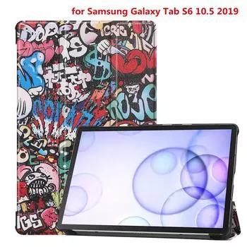 Чехол для Samsung Galaxy Tab S6 10,5 SM-T860 SM-T865 2019, чехол-подставка для смарт-планшета, чехол для Galaxy Tab S6 10,5, чехол Funda Galaxy S6 10.5 T860 T865 чёрный
