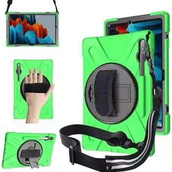 Чехол для Samsung Galaxy Tab S6 lite 10,4 P610 P615, сверхпрочный противоударный чехол, держатель для ручки S, подставка, ручка, чехол с плечевым ремнем S7 S8 11inch красный