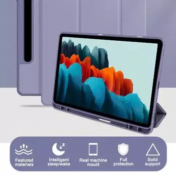 Чехол для Samsung Galaxy TAB S7 Plus/S8 Plus/S7 FE с чехлом-держателем для карандаша Чехол Samsung 12.4 S7 Plus S8 Plus S7FE чёрный