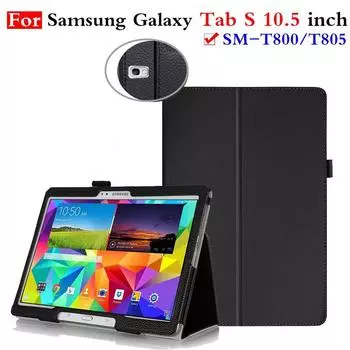 Чехол для Samsung Galaxy Tab S 10,5 дюймов SM-T800 SM-T805 SM-T801 Защитный чехол Funda Tablet Противоударный умный кожаный чехол-подставка розовый