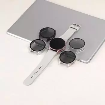 Чехол для Samsung Galaxy Watch 6 Защитная пленка для экрана 40 мм 44 мм Конфиденциальность HD Закаленное стекло Жесткий бампер для Samsung Watch 6 Аксессуары для чехлов Galaxy watch 6 40mm розового золота